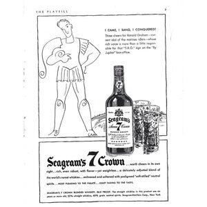 Segram 7 Crown Whiskey 1940s Vintage Print Ad